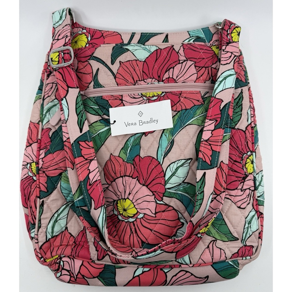 Vera Bradley Quilted Floral Crossbody Shoulder Bag Pink Adjustable Strap NWT
